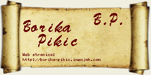Borika Pikić vizit kartica